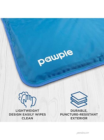 Pawple Dog Cooling Mat Pet Pad for Kennels Crates and Beds Thick Foam Base 17 x 24