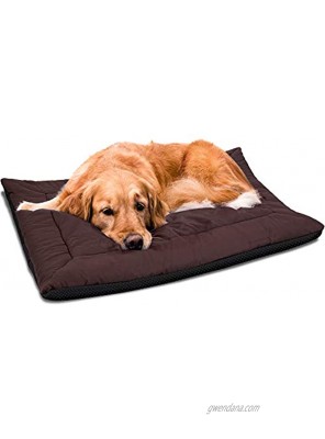 Paws & Pals 37" x 25" Inches Self Warming Pet Bed Cushion Pad Dog Cat Cage Kennel Crate Soft Cozy Mat Brown