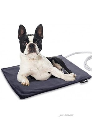 Pecute Pet Heating Pad Safe Electric Heating Pet Mat for Dogs and Cats Warming Mat with Chew Resistant Cord and Waterproof Layer 2 Covers
