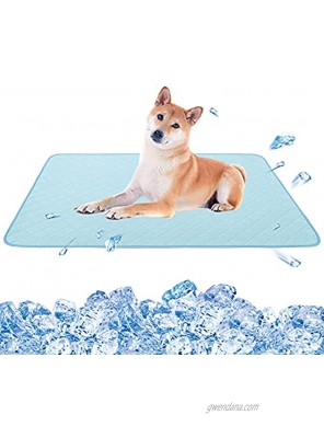 SCENEREAL Dog Cooling Mat 48x30 Non-Slip Self Cool Pet Sleeping Pad Reusable Dog Bed Mat Pet Cooling Cushion for Summer Using