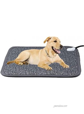 Ubei Pet Electric Heating Pad for Dog and Cat Adjustable Waterproof Anti-bite Steel Cord Dog Large Warm Bed Mat Heated Suitable for Pets Big Deds Pets Blankets and Kennel （28.3"x18.9"）