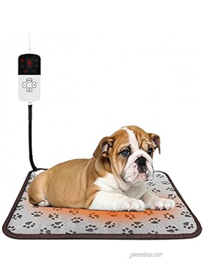 wangstar Pet Heating Pad Indoors for Dog Cats Small Animal Indoors Safety Electric Dog Heat Mat Waterproof Steel Chew Proof