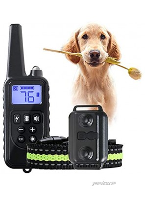 Dog Training Collar Rechargeable Dog Shock Collar with Remote 3 Training Modes Vibration Beep and Shock,Waterproof Bark Collar Up to 2600Ft Range for Small Medium Large Dogs