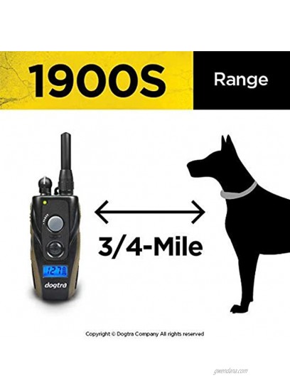 Dogtra 1900S Series: Remote Dog Training E-Collar Waterproof Rechargeable 3 4-Mile Range High-Output