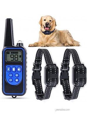 HUTACT Dog Training Collar for 2 Dogs-Waterproof Rechargeable Dog Shock Collar with 2 receivers 1 Remote-for Pet Behavior Training