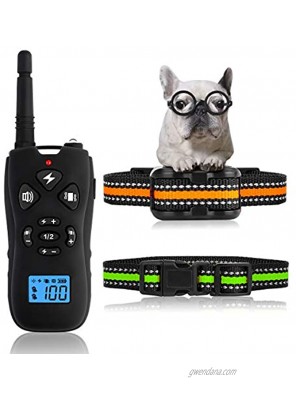 SUPERNIGHT Dog Training Shock Collar with Remote Rainproof and Rechargeable Training Collar for Small Larger Dogs with Beep Vibration and Shock Training Modes