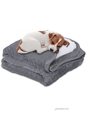 Dog Blanket Waterproof Reversible 50 x 60 Pet Blankets for Large Medium Small Dogs Protects Bed Sofa Couch Chair Machine Washable Soft Plush Sherpa Puppy Throw Blanket