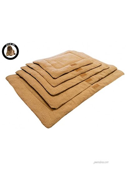 Ellie-Bo Sherpa Fleece Mat Bed in Beige Fits 30 Cages and Crates