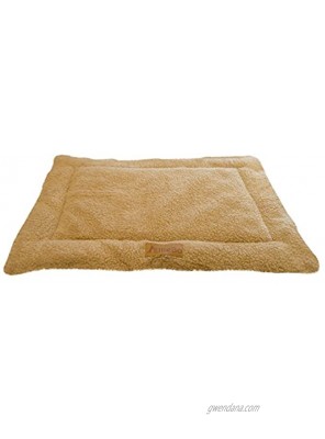 Ellie-Bo Sherpa Fleece Mat Bed in Beige Fits 30 Cages and Crates