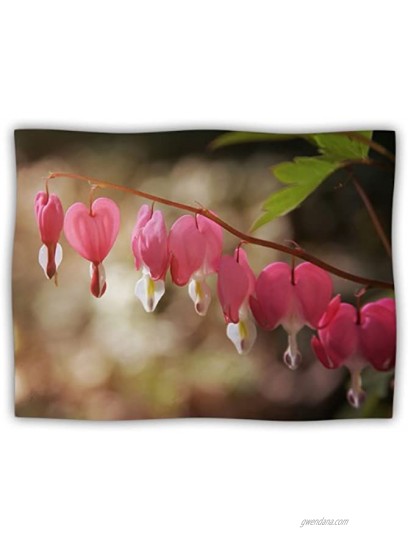 KESS InHouse Angie Turner Bleeding Hearts Pink Flower Pet Blanket 40 by 30-Inch