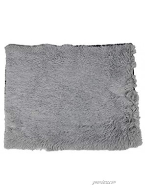 Mind Reader Luxury Faux Fur Blanket Plush Pet Throw Rug Dog Cat Bed Cruelty Free 30 W x 40 L Gray