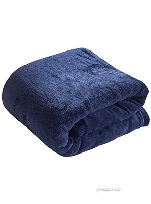 NAECOUS Flannel Fleece Blanket Lightweight Blanket for Sofa,Coverlet Bed Cover Warm All Season Couch Bed Camping Travel Super Soft Cozy Microfiber Blanket 60"x80" Navy