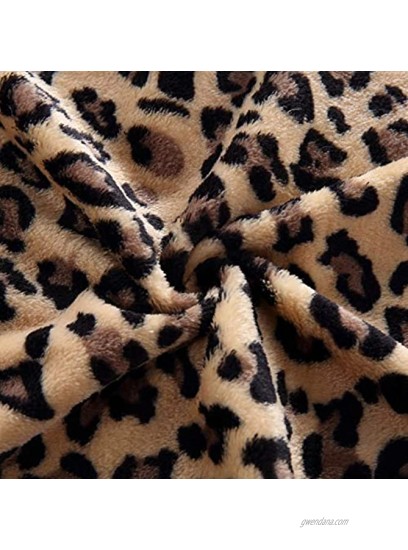 Nesutoraito Leopard Dog Blanket for Small Medium Large Dogs Pet Cat Flannel Throw Fleece Blanket Bed Cover