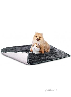 Nobleza Waterproof Dog Blanket Super Soft Fluffy Reversible Sherpa Puppy Blanket Furniture Protector Sofa Couch Bed Pee Urine Proof Cat Blanket for Small Medium Large Dogs Cats Grey