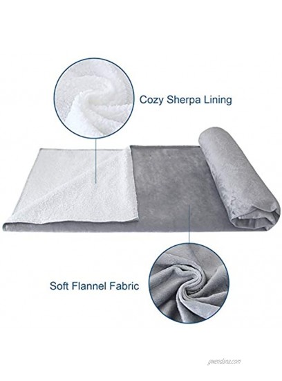 Waterproof Dog Blanket Double Sided for Multi-Use Super Soft Microfiber & Warm Sherpa for Cat Medium Dog