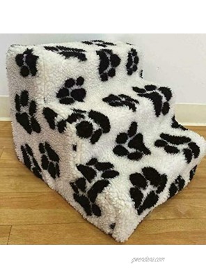 FRISKY FRIENDS Pet Stairs Dog Steps 3 Step Ladder Fleece Covered Staircase Indoor Ramp Kitten Cat Puppy