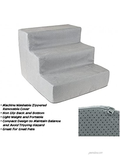 PETMAKER Pet Stairs Collection – Foam Pet Steps for Small Dogs or Cats Removable Cover – Non-Slip Dog Stairs for Home and Vehicle