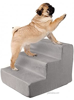 PETMAKER Pet Stairs Collection – Foam Pet Steps for Small Dogs or Cats Removable Cover – Non-Slip Dog Stairs for Home and Vehicle