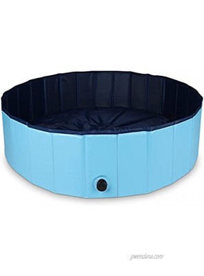 DIMAKT Pet Swimming Pool for Dogs Foldable Kiddie Pool Plastic Pet Bathing Tub Outdoor Swimming Pool for Kids and Dogs Cats
