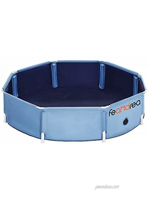 FEANDREA Dog Pool Foldable Pet Swimming Pool Portable Collapsible Pet Bath Tub Anti-Slip Design Indoor and Outdoor