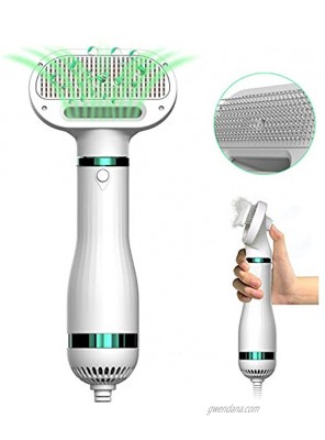 ICECORAL 2021 Upgraded Pet Hair Dryer with Slicker Brush 3 Heat Settings 2 in 1 Professional Pet Grooming Hair Dryer Blower One Button Hair Removal Dog Dryer for Small Large Medium Dogs and Cats