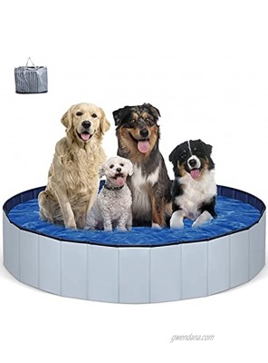 INF Kiddie Pool for Dogs,Foldable Pool,Made of Durable Hard Plastic Equipped with a New Type of Drain Pipe Used for Puppy Small Dogs Cats and Kids