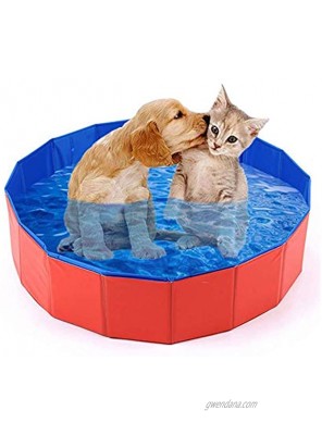 mcgrady1xm Collapsible Pet Dog Bath Pool Kiddie Pool Hard Plastic Foldable Bathing Tub PVC Outdoor Pools for Dogs Cat Kid