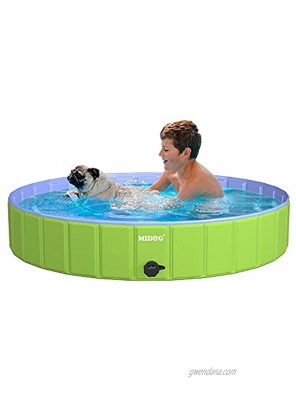 MIDOG Dog Pool Kid Pools for Backyard Foldable Kiddie Pool for Kids Dog Swimming Pool for Large Medium Small Dogs and Cats Collapsible Pet Pool Hard Plastic Pool