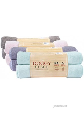 My Doggy Place Pet Dog Cat Microfiber XL Drying Towel 45x28 inch Ultra Absorbent for Bathing and Grooming Brown Oatmeal Charcoal Light Gray Teal Sage Green Charcoal Striped with Paw Print