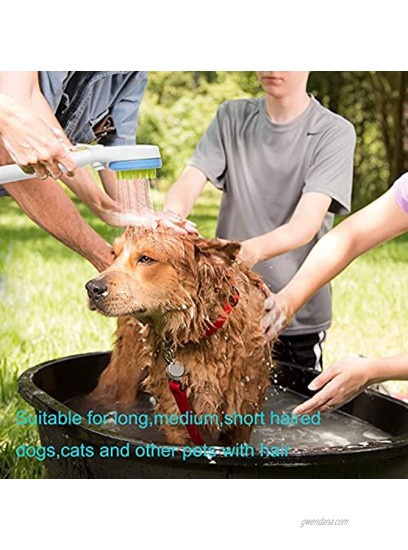 Tresperros Pet Shower Attachment,Dog Shower Attachment with Shower Hose& Adapter Water Bath Brush for Dogs and Cats,Pet Grooming Bath Brush Bathing Tool for Dog Bathing Station