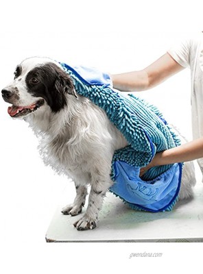 Tuff Pupper Large Dog Shammy Towel | Ultra Absorbent | Durable 35 x 15 Size for Dogs of All Breeds | Quick Drying Chenille Fabric | Designed for Indoor and Outdoor Use | Machine Washable