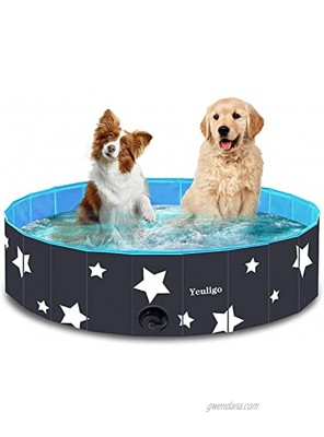 Yeuligo Dog Pool Foldable Bathing Tub Kiddie Pool Portable and Stable Swimming Pool for Dogs Cats Pets Suitable for Summer Outdoor Garden Patio Bathroom