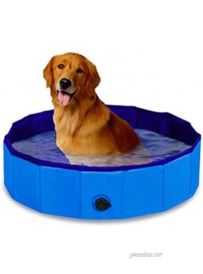 Zento Deals Foldable Dog Pool – Portable Kiddie Swimming Pool – Collapsible Pool for Large and Small Dogs Pet Bathing Tub Outdoor and Indoor