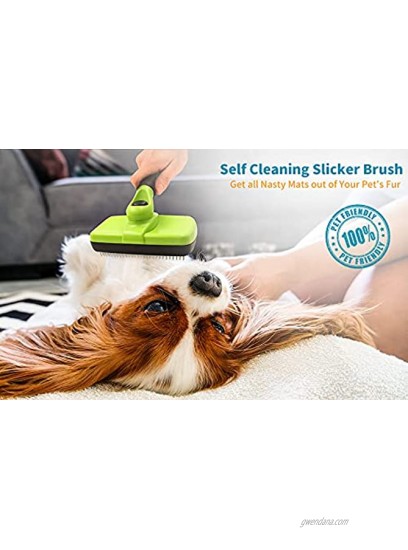 Anorge Dog Brush and Cat Brush-Shedding Loose Undercoat Mats and Tangled Pet Hair-Self Cleaning Slicker Brush is Your Suitable Grooming Tools.