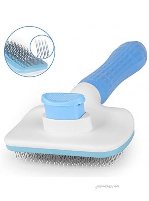 Atlamia Self Cleaning Slicker Brush,Dog Brush & Cat Brush with Massage Particles Removes Loose Hair & Tangles,Skin Friendly & Promote Circulation