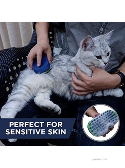 Bonza Cat and Dog Massage Brush Easy to Clean Dog Bath Brush with Removable Screen Soft Silicone Bristles are Gentle on Your Pet. Brushing for Medium to Long Haired Dogs and Cats
