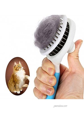 Cat and Dog Brush Self Cleaning Slicker Brush for Shedding Pet Grooming Tool Brush  Removes Loose Undercoat