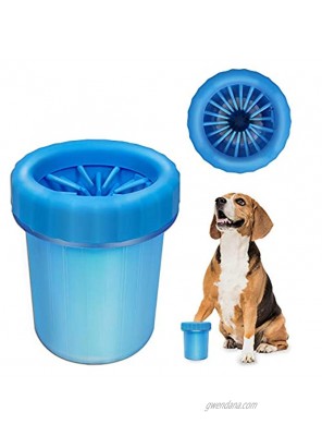 Dog Paw Cleaner Portable Pet Cleaning 360º Silicone Washer Cup for Small and Medium Breed Cats and Dogs Blue