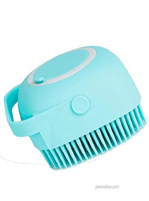 Pet Grooming Brush Bath Brush with Shampoo Container for Dog Cat Bathing Grooming Pet Scrubber Soft Rubber Silicone Massage Brushes Comb Bathing Tool