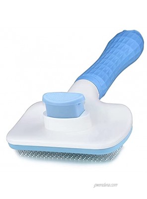 Self Cleaning Slicker Brush for Dogs and Cats,Pet Grooming Tool,Removes Undercoat,Shedding Mats and Tangled Hair ,Dander,Dirt Massages particle,Improves Circulation