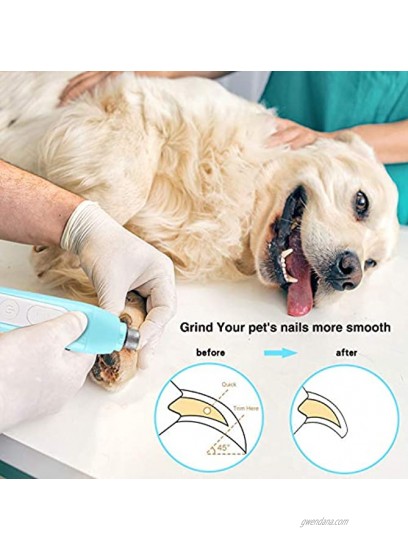 BABYLTRL Dog Nail Grinder & Dog Clippers 2 in 1 Pet Nail Grinder 3 Speed Rechargeable Dog Grooming Clippers Painless Paws Smoothing Dog Nail Trimmers Low Noise for Large Medium Small Dogs & Cats