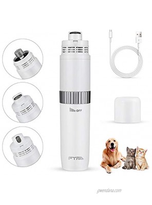 FYRA Dog Nail Grinder with Vaccum Cleaner Rechargeable Electric Pet Nail Trimmer Professional Stepless Speeds Pet Nail Grinder Quiet & Safe & Humane for Large Medium Small Dogs Cats Pets