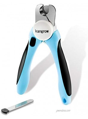 Kangrow Dog & Cat Nail Clippers and Trimmers with Razor-Sharp Blades Professional Pet Nail Clippers for Grooming at Home with Safety Guard to Avoid Over Cutting and Free Nail File