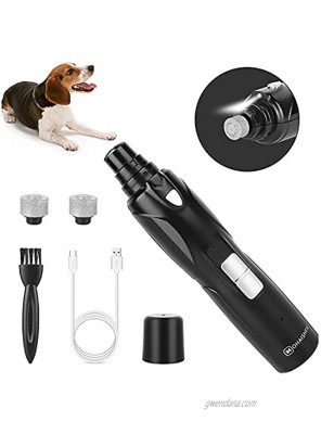 NUOLIDE Dog Nail Grinder Upgraded 3 Speed Touch Control Rechargeable Cat Nail Grinder with LED Light Quiet Electric Pet Nail Grinder for Puppy Small Medium Large Dogs and Cats