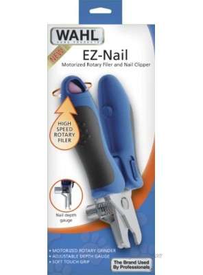 Wahl EZ-Nail Rotary Filer and Nail Clipper for dog or cat or house pet nail clipper and filing by The Brand Used By Professionals. #5960-300 Blue
