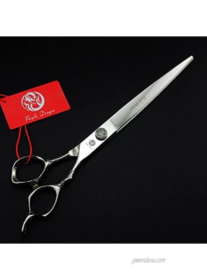 8 9 Inch Professional Pet Cat Dog Grooming Shear Straight Curved Scissors for Professional Pet Groomer A-8 inch-Straight Shear