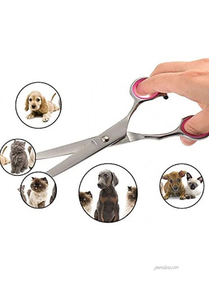 Dog Grooming Scissors Curved 7 Inch Stainless Steel with Safety Round Tips Professional Pet Grooming Shears for Dogs and Cats