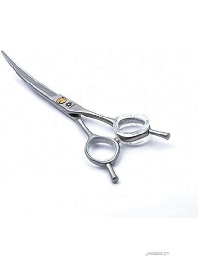 Dream Reach Dog Hair Grooming Curved Scissor Shear Delicate Screw Lightweight Japan 440C Stainless Steel for Professional Pet Groomer