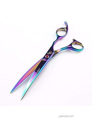 Freelander 7.0 inch Professional Dog Grooming Scissors Sets Dog Hair Cutting+Curved+Chunker Shears+Pet Comb+Pet Hemostatic Forceps with Bag