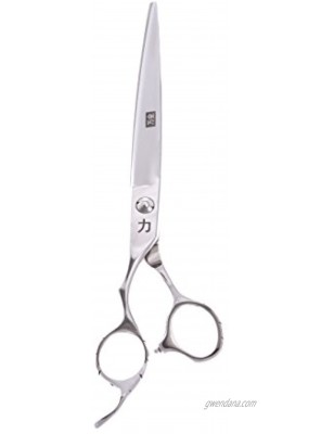 ShearsDirect Curved True Left Handed Professional Grooming Shear Scissors with an Ergonomic Handle Design 8